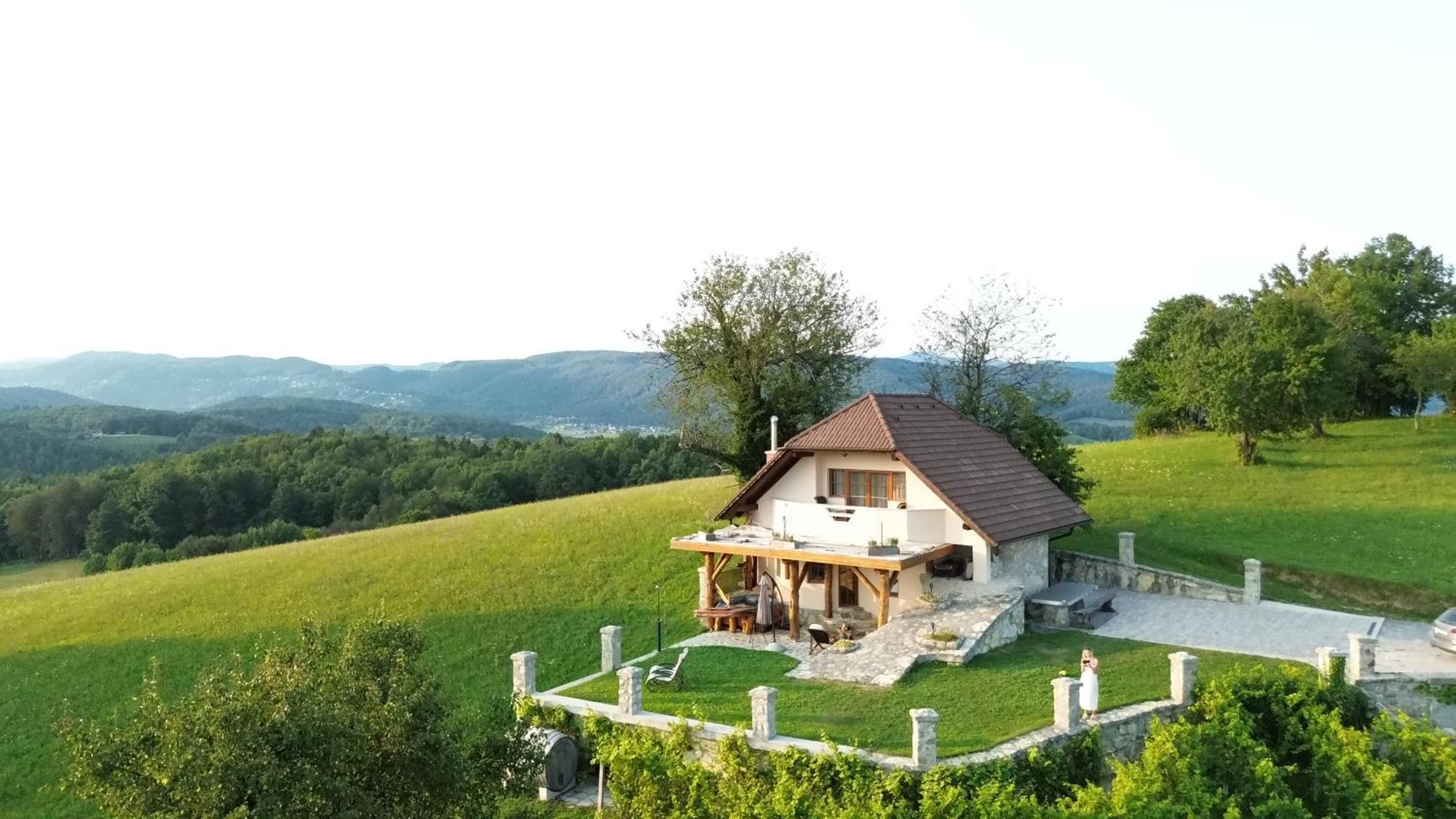 Zerko Holiday Home - Vineyard Chalet With Sauna And Jacuzzi Free Mirna Exterior foto